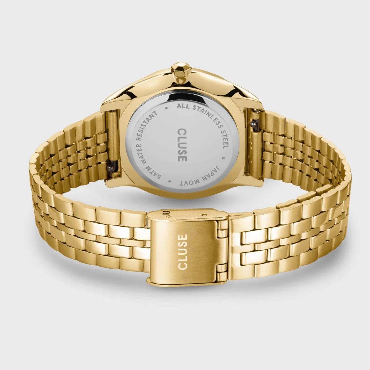Femme CLUSE Féroce Petite Watch Steel, Leaf Texture Pool Blue, Gold Colour