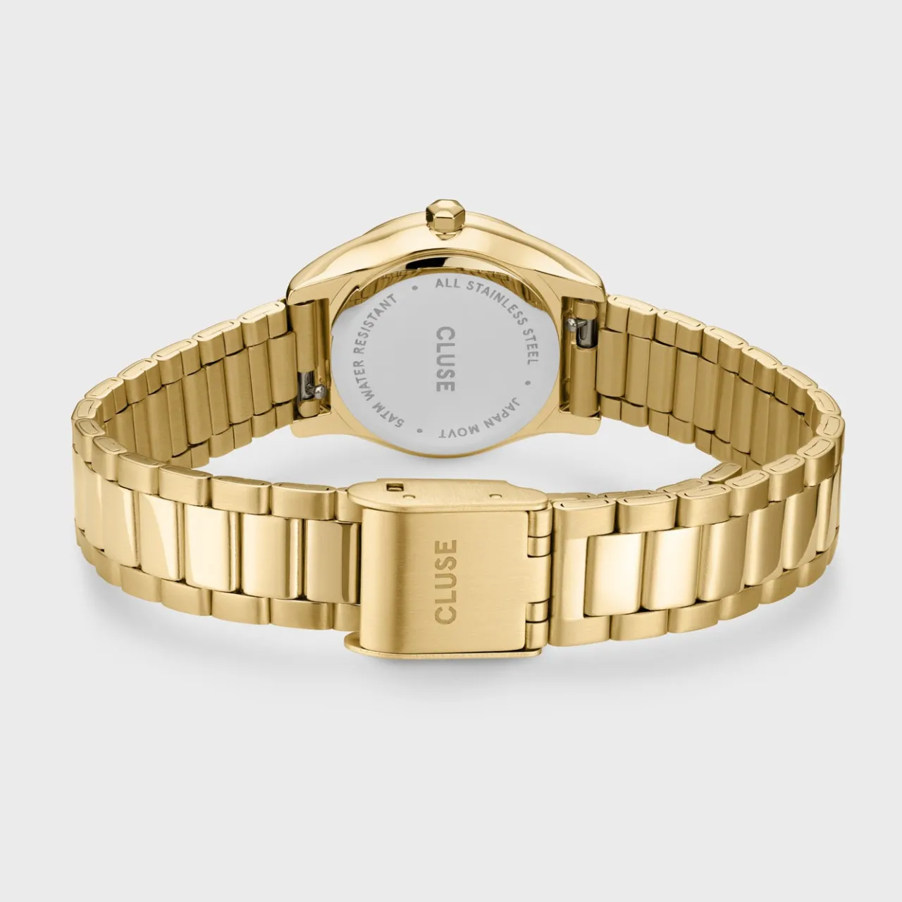 Femme CLUSE Gift Box Féroce Mini Watch Black & Chain Bracelet, Gold Colour