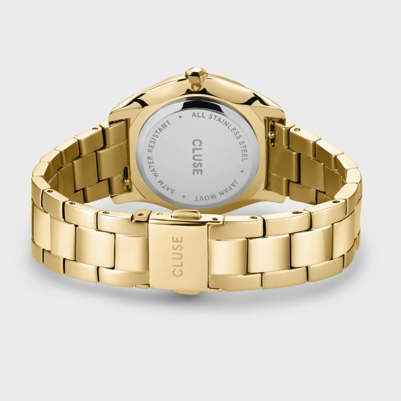 Femme CLUSE Gift Box Féroce Petite Steel Watch and Double Chain Bracelet, Gold Colour