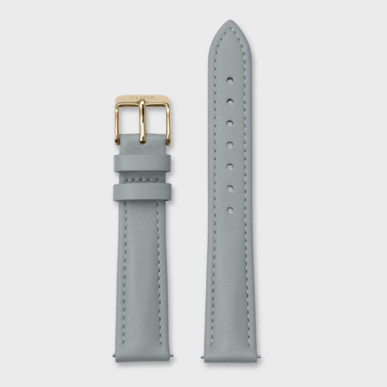 Femme CLUSE Gift Box Minuit Watch Mesh & Grey Leather Strap, Gold Colour