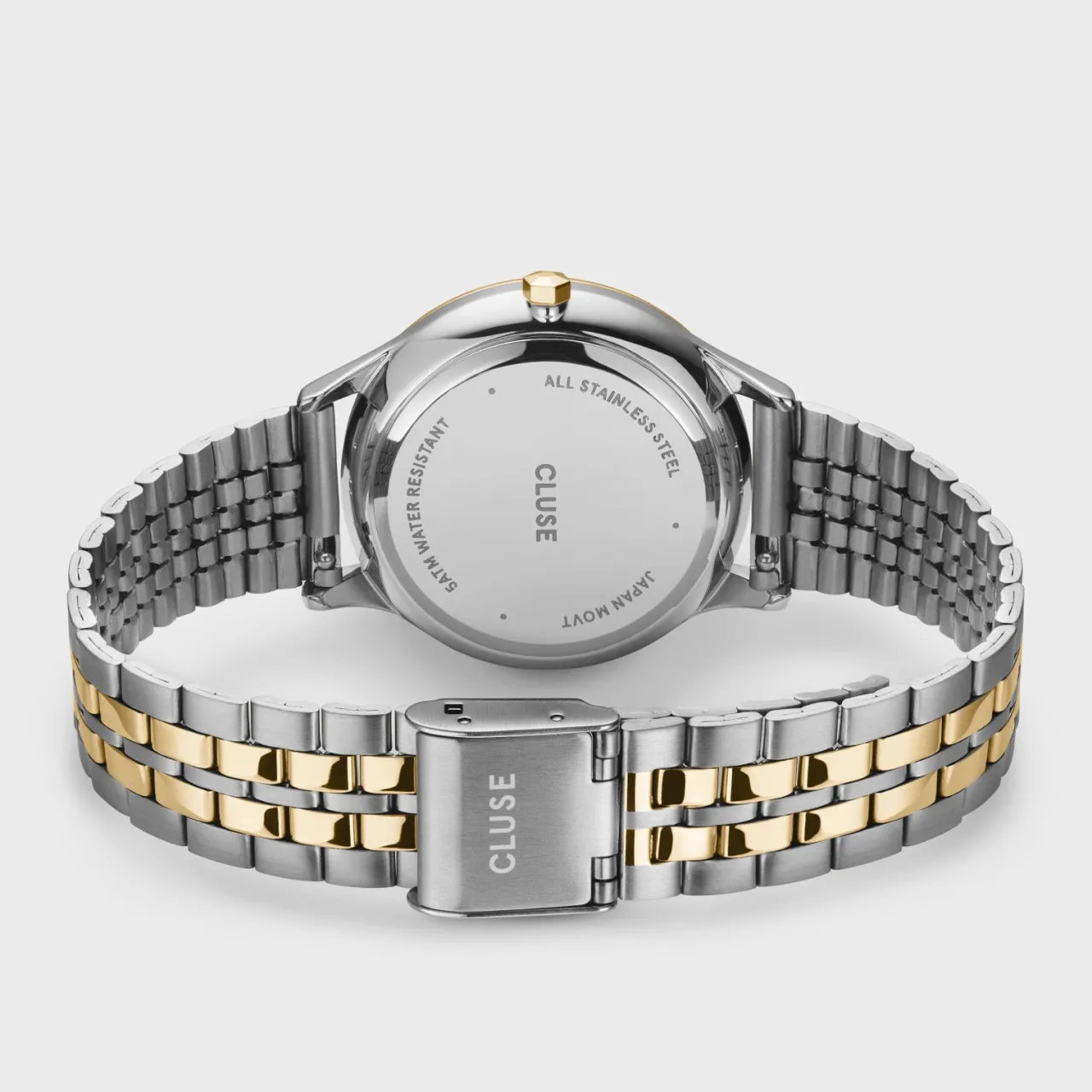 Femme CLUSE Minuit Date Watch Steel, Coconut Milk, Bicolor